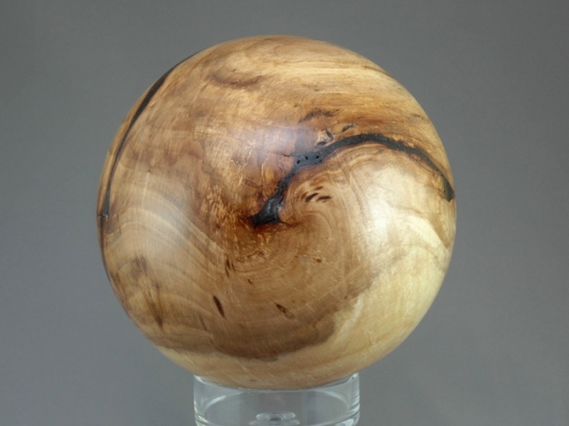 Elm Burl Hollow Ball Completed.jpg